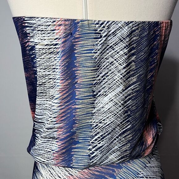 Veronica M Womens Maxi Dress Strapless Solana Multicolor Blouson Size XS - Picture 7 of 10